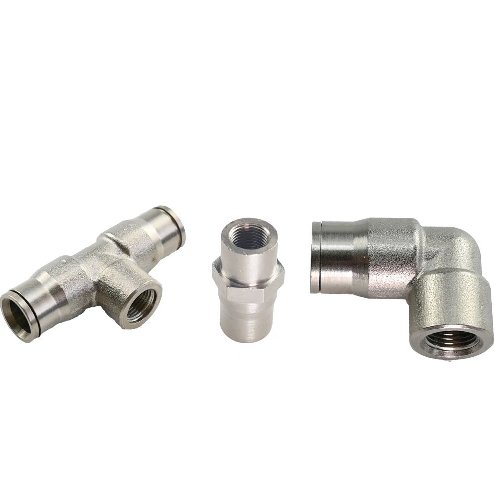 

20 Pcs Quick Connectors 1/8" Female Thread To 3/8" Elbow Joint 9.52mm Hose Pipe Copper Misting Nozzles Coupling Fittings