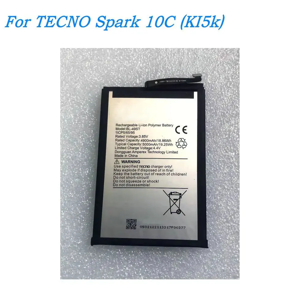 

3.85V 5000mAh BL-49ST Battery For TECNO Spark 10C (KI5k) Mobile Phone