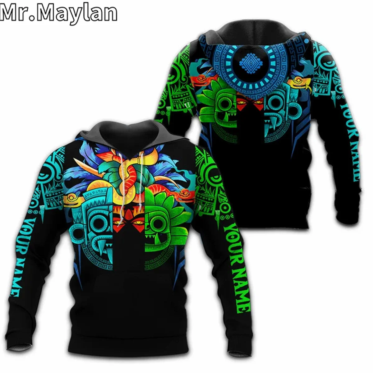 

AZTEC Mexico TLALOC QUETZALCLOAKL GODS MURAL ART 3D Unisex Hoodie Men Sweatshirt Streetwear Zip Pullover Casual Jacket Tracksuit