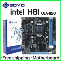 H81 Motherboard SOYO DDR3 LGA 1150 RAM 16GB Support I3 I5 I7 Nvme NGFF M.2 Slot VGA HDMI-Compatible RJ45 Gaming Mainboard