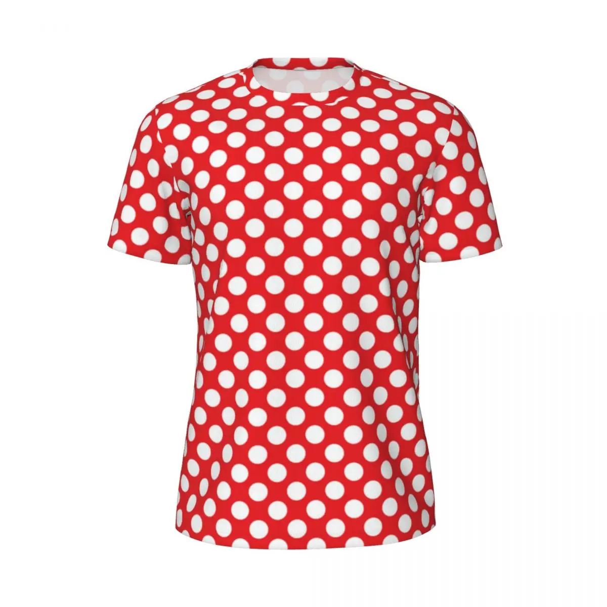 White And Red Polka Dot T-Shirt Couple Vintage Spot Print Y2K Gym T-Shirts Breathable Beach Novelty Tees Design Plus Size Tops