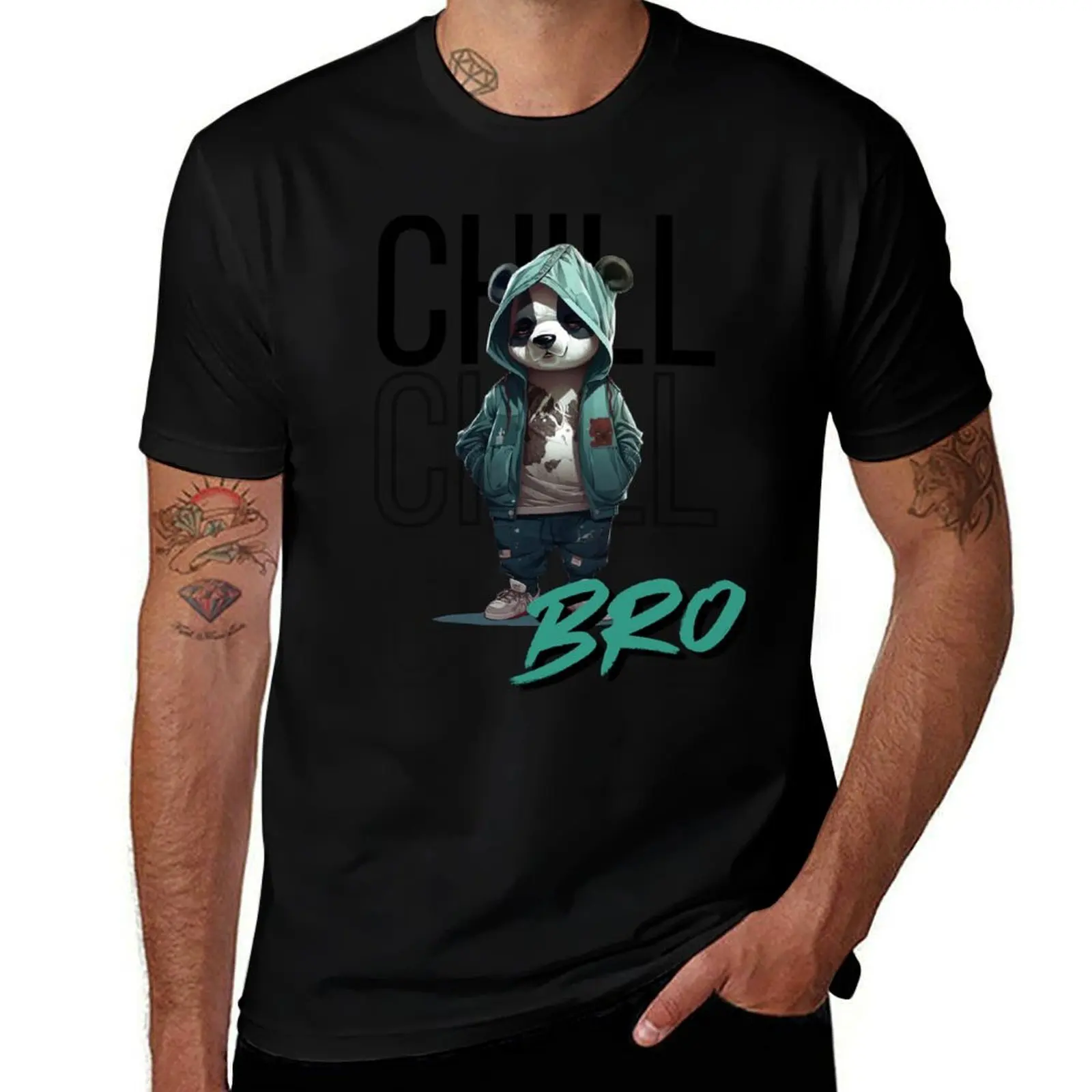 CHILL BRO T-Shirt boys animal print Aesthetic clothing sublime summer tops mens t shirt graphic
