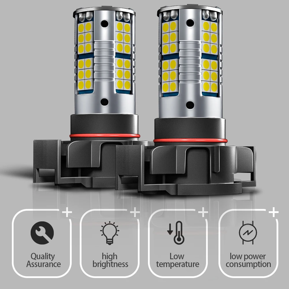 2 sztuki świateł przeciwmgielnych LED PSX24W 2504 Canbus bez błędu do Peugeot 2008 206 207 CC SW 208 3008 MPV 2009-2016 5008 2009-2016