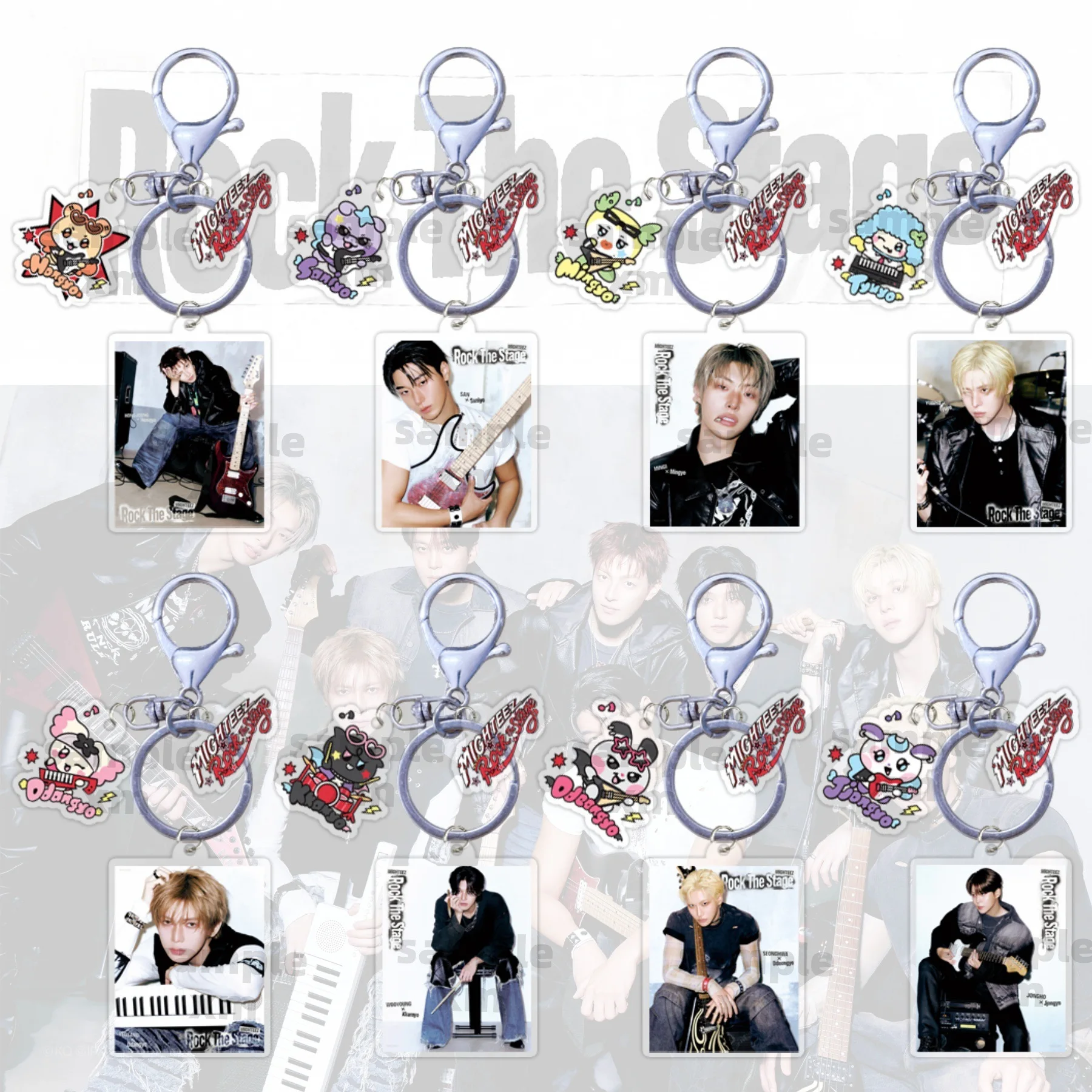 Idol ATEEZ Acrylic Keychain Bag Accessories Hongjoong Seonghwa Yunho Yeosang San Mingi Wooyoung Jongho Fan Exclusive Collection