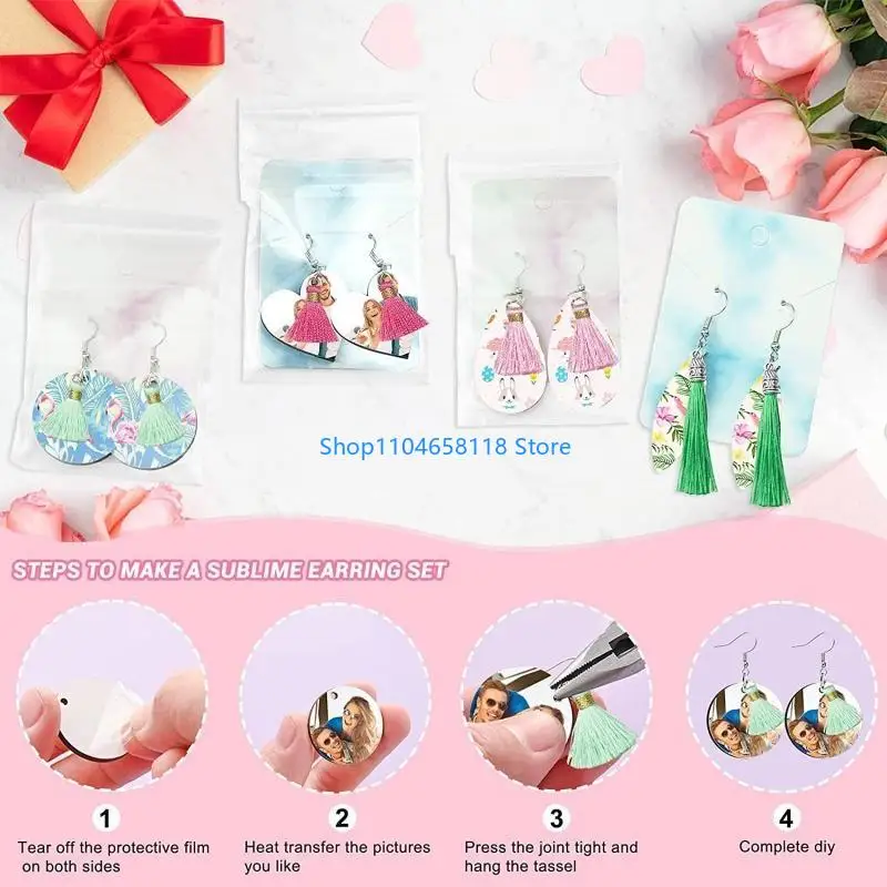 Earrings Sets with Tassels Earring Hooks Pliers for DIY Craft Jewelry Making