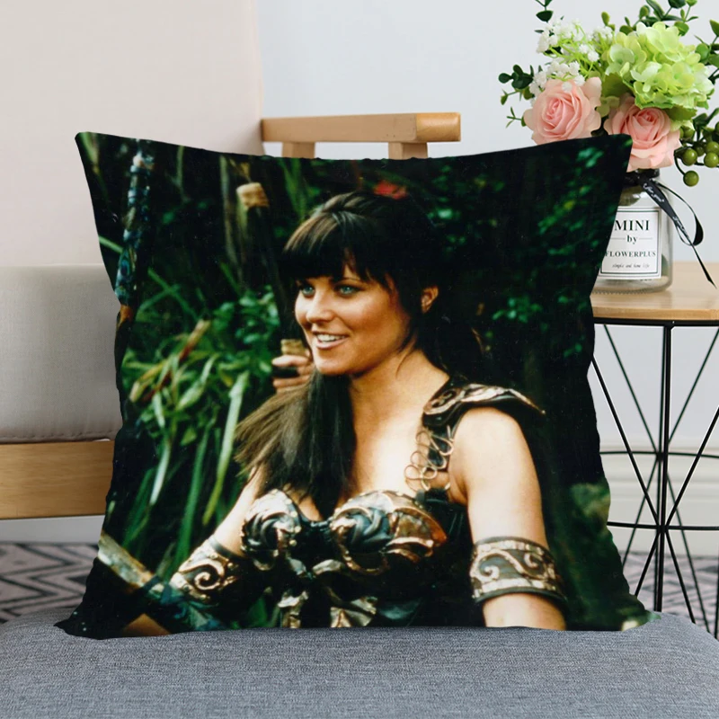 New Xena Warrior Princess Pillow Cover Bedroom Home Office Decorative Pillowcase Square Zipper Pillow Case Satin Soft Cover