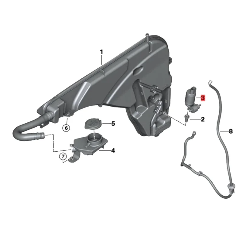 67127388349 Auto Ruitensproeierpomp Motor Voor Bmw X 1X2X3X4X5 F15 F39 F45 F46 F49 F85 2014-2016 Centrifugaalpomp