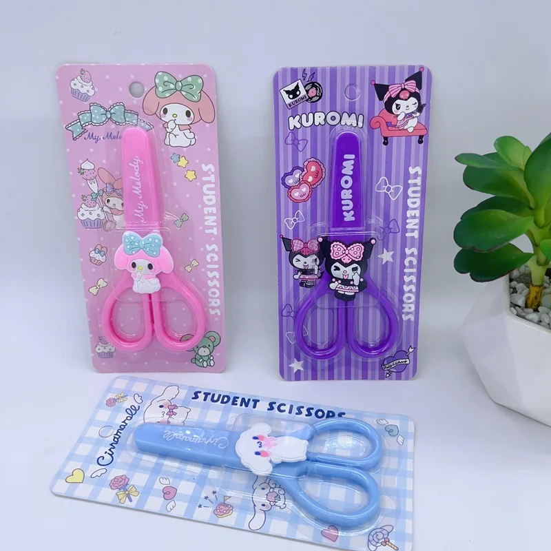 Cartoon Handmade Scissors for Children DIY Scissors Hand Account Cutting Scissors with Patch Protective Cover Scissors Wholesale