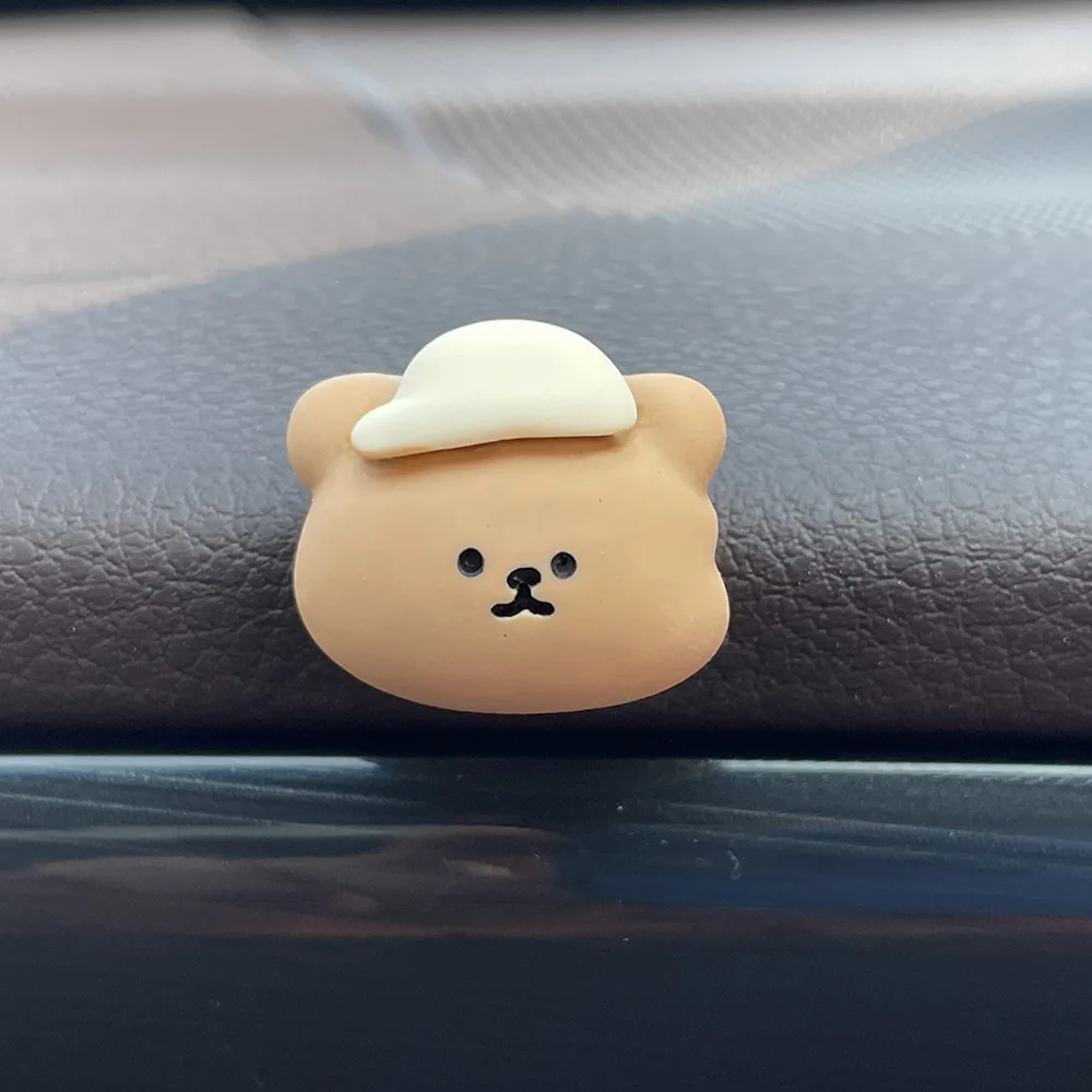 10pcs Cartoon Bear Head Flatback Resin Cabochon For Hair Bow Clips Accessories Ornament Jewelry Making Scrapbook Embellishment