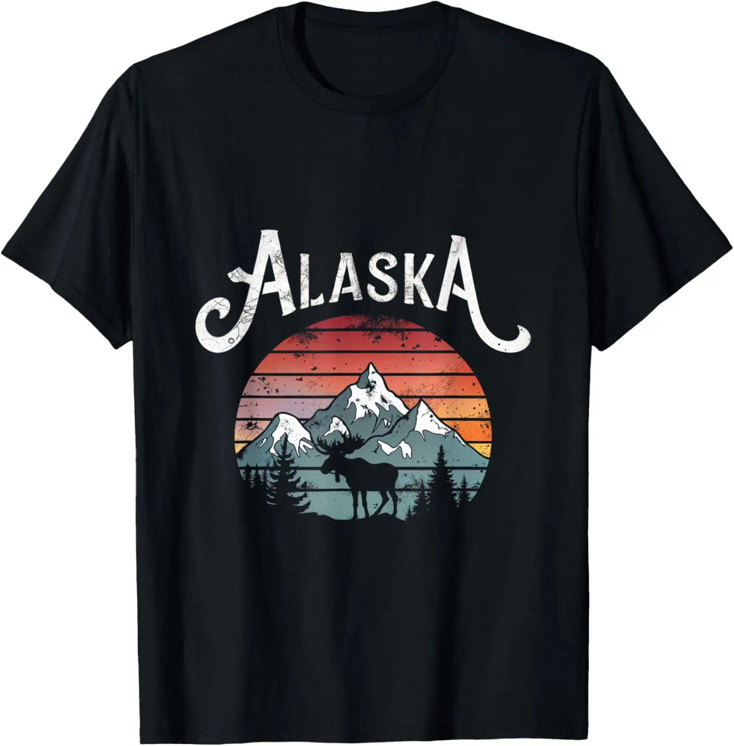

Футболка Alaska Mountains Moose Wildlife Nature Adventure
