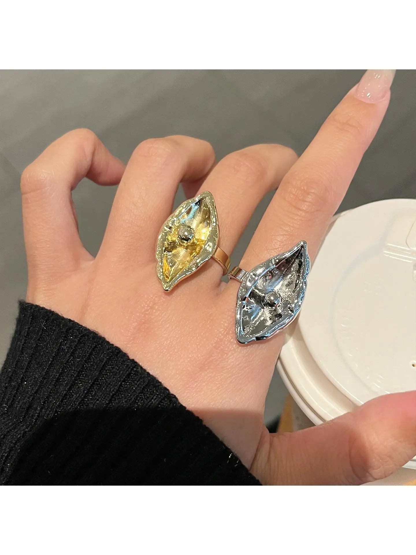 

Эффектное кольцо в форме капли для женщин, индивидуальное, винтажное, модный аксессуар для дам