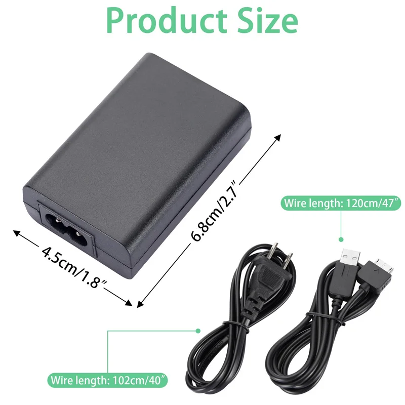 NEW EU US Plug Home Charger Power Supply 5V AC Adapter USB Charging Cable Cord For Playstation  PS Vita 1000 Console Game - view 3