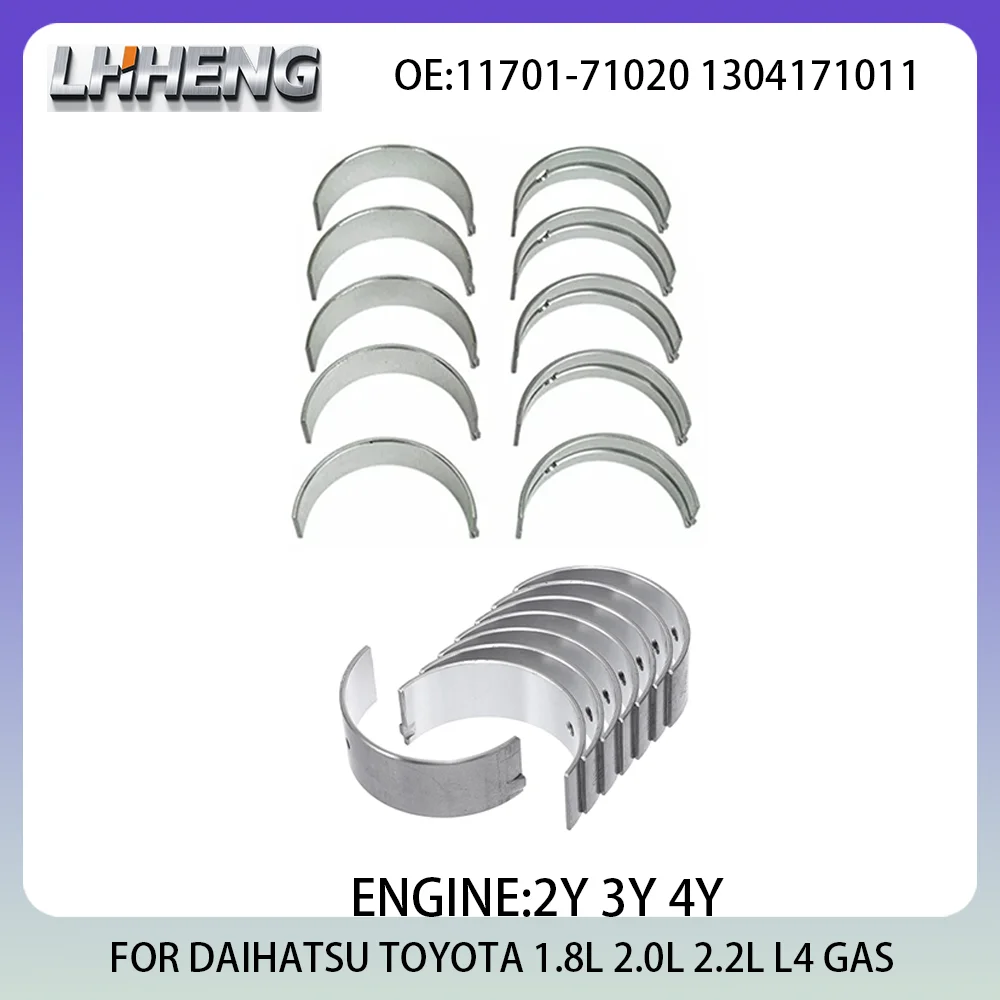 

Engine Main & Rod Bearings Kit FOR 1.8 2.0 2.2 L T L4 GAS DAIHATSU ROCKY TOYOTA DYNA HIACE HILUX 1.8L 2.0L 2.2L 82-98 2Y 3Y 4Y