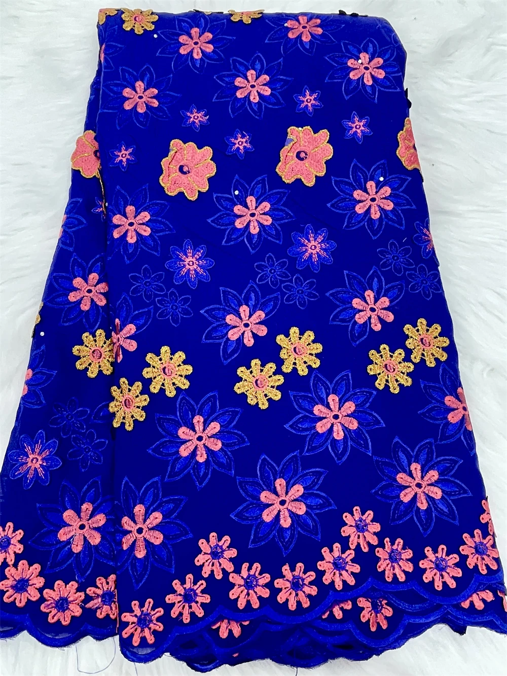 3D Bloemen Afrikaanse 100% Katoenen Zwitserse Voile Kantstoffen Hoge Kwaliteit Nigeriaanse 2026 Dames Feestmateriaal Voor Kleding En Naaien
