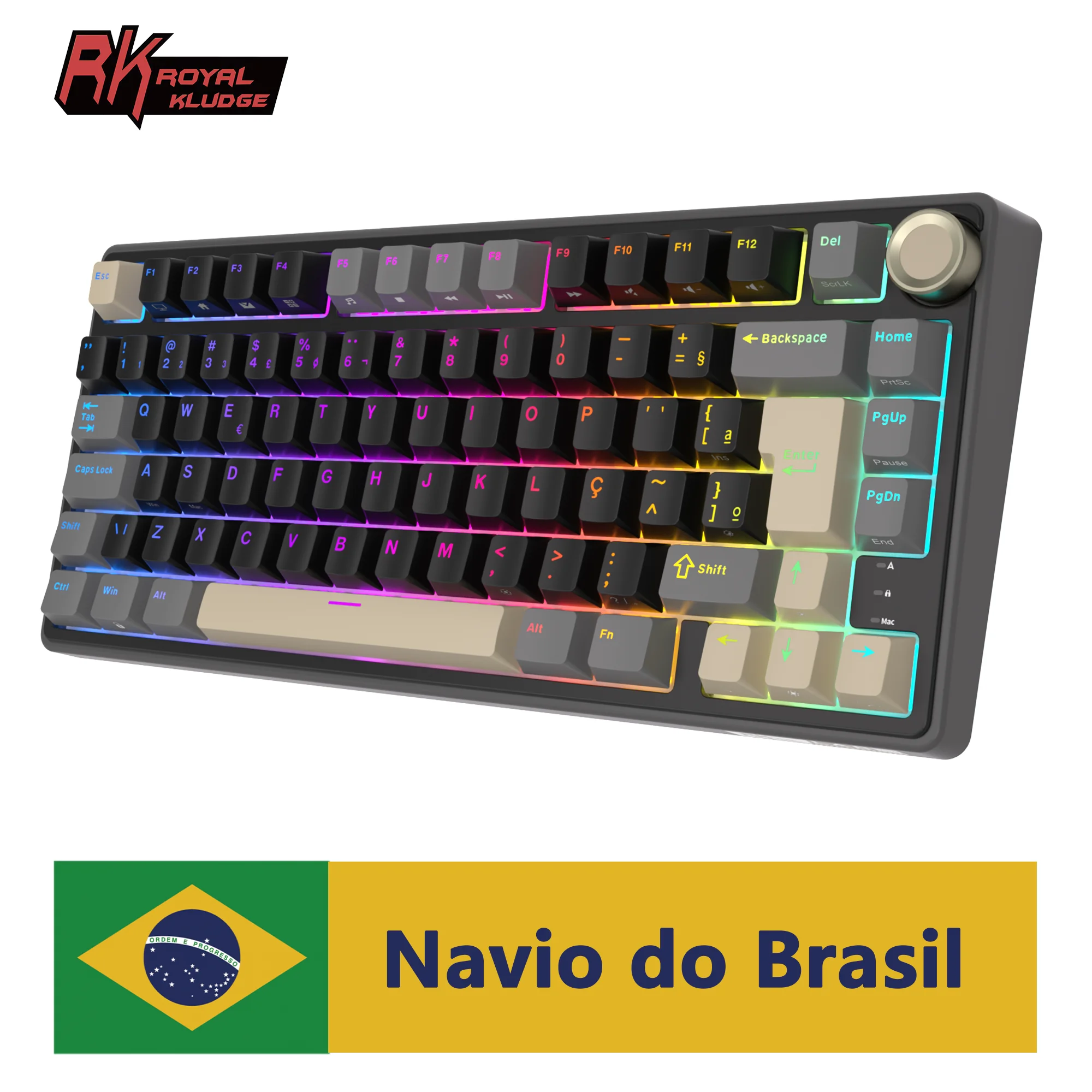 tastiera-meccanica-cablata-r75-brasiliana-portoghese-con-keycaps-pbt-inglese-rgb-hot-swappable-gasket-per-gamer-con-manopola-royal-kludge