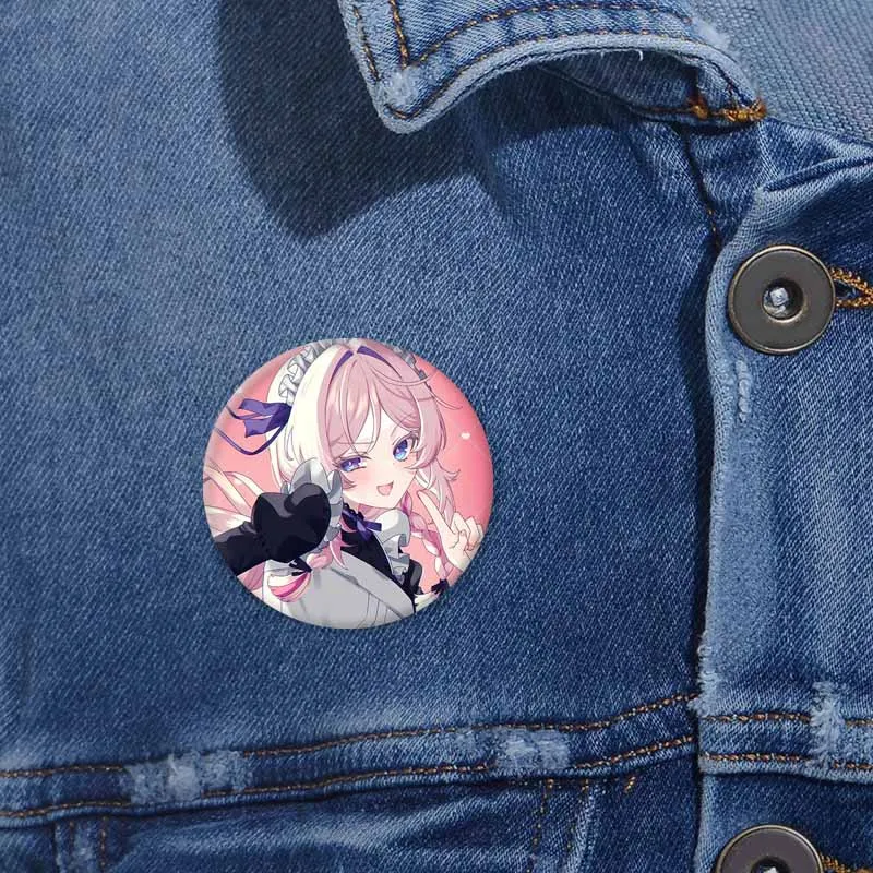 게임 Genshin Impact 에나멜 핀 애니메이션 Citlali 그림 버튼 배지 Tinplate 스냅인 브로치 가방 의류 액세서리 친구 선물