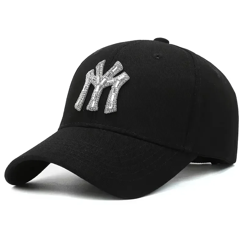 Luxury Diamond Women's Baseball Hat Suitable For All Seasons Outdoor Sports Cap Men's Fashion Trend Casual Duck Tongue Hats