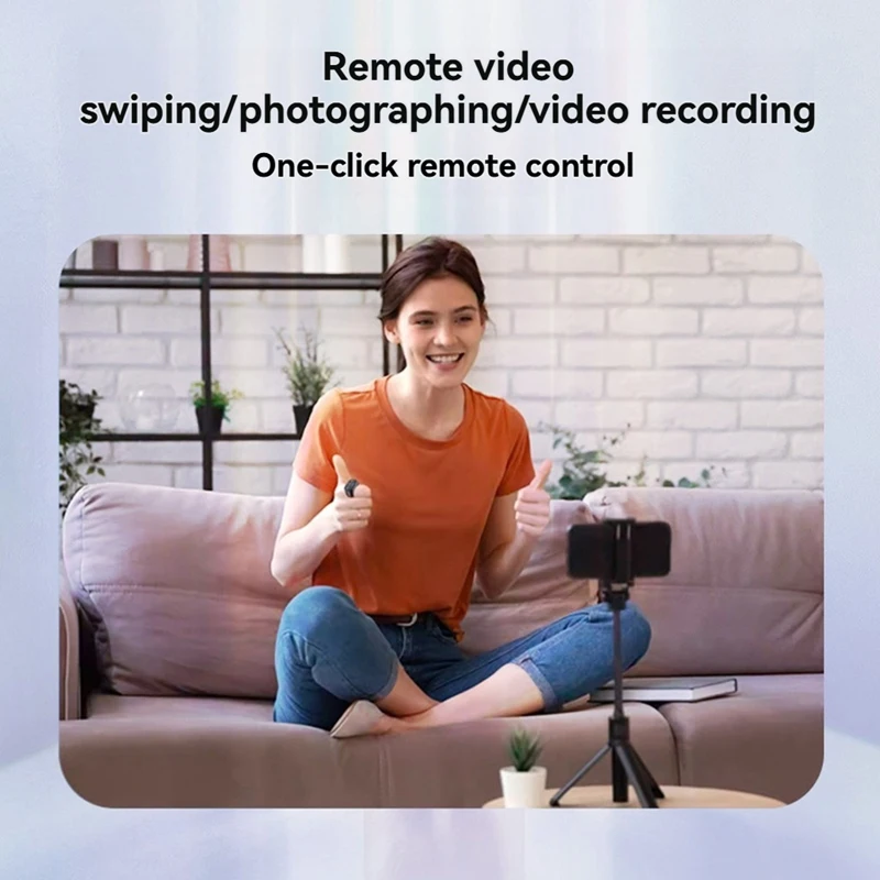 ไร้สาย Bluetooth Air Mouse Mobile Selfie Lazy Instant รีโมทคอนโทรลแหวน Music Video Controller สําหรับแล็ปท็อปโทรศัพท์ A