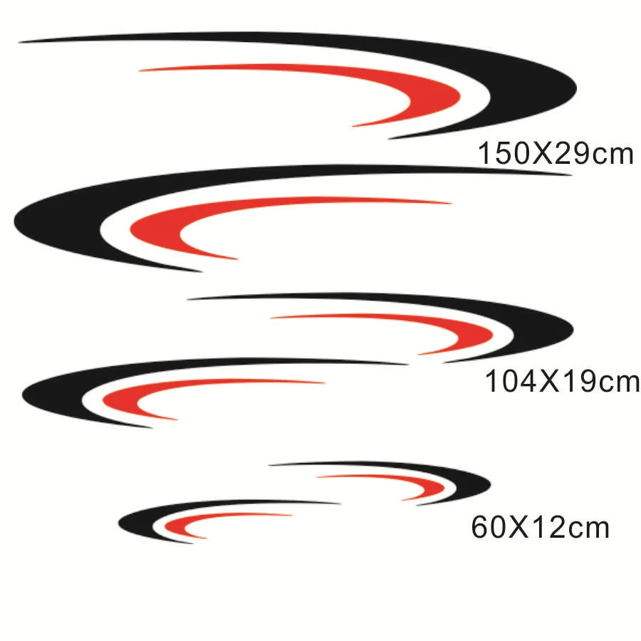 

For Camper RV Trailer Stripes Graphics (Two side) Vinyl Graphics Kit Decals Car Stickers