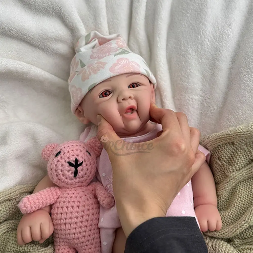 17 "morbido adorabile silicone rinato bambina dipinta a mano vene visibili bambola appena nata per gli appassionati di bambole della collezione di bambole rinate