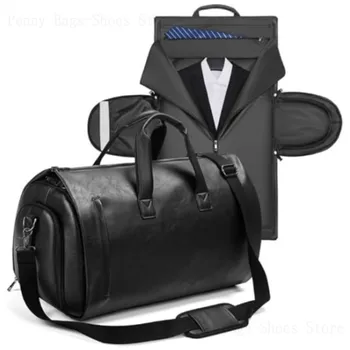 2024 New Convertible Handheld Folding Travel Bag Men's Clothing  Outdoor Gym Bag Multifunctional Overnight Duffel Bag