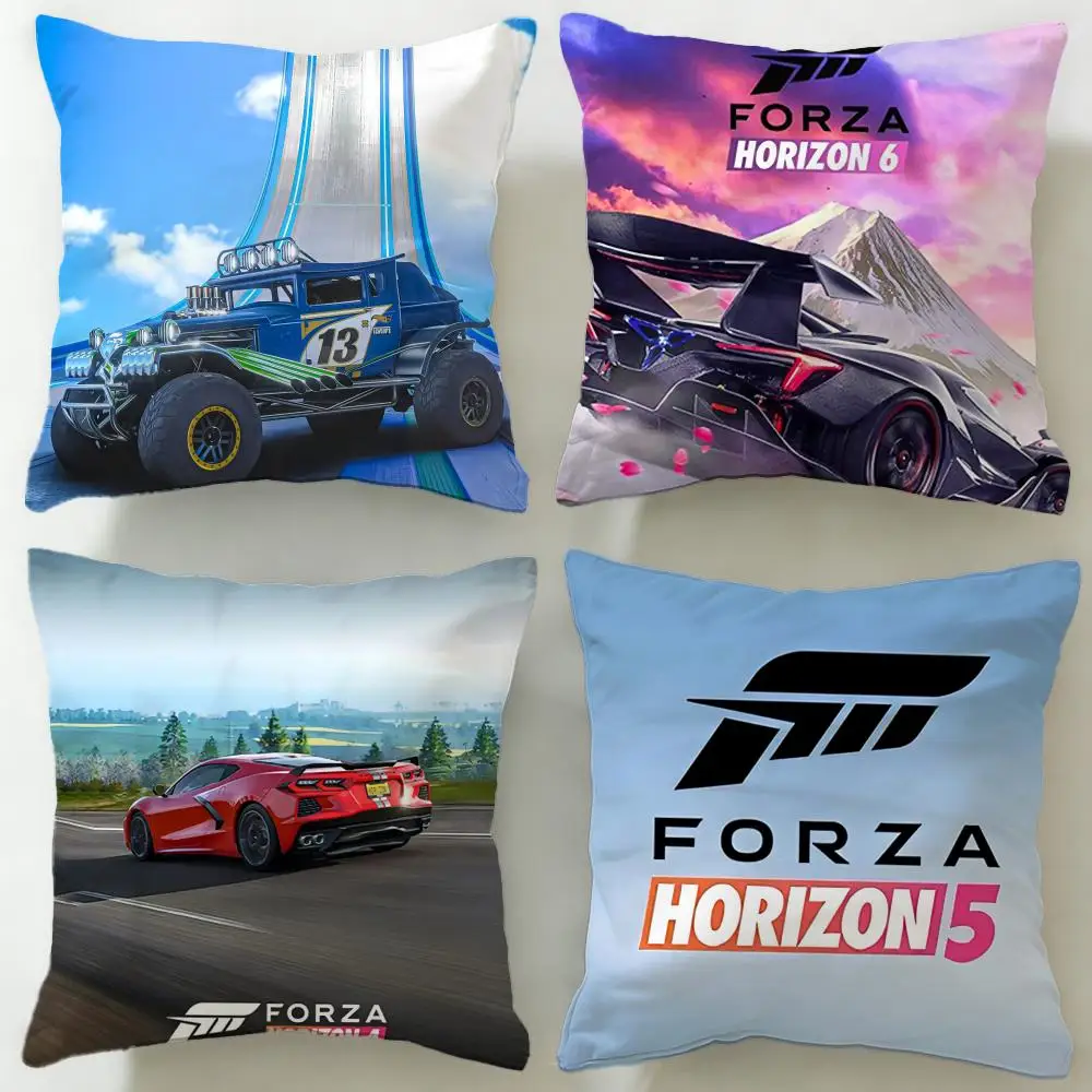 popular game Forza Horizon Cushion Cover Soft & Easy-Wash Pillow Case – Versatile for Couch, Bed, Travel and Office