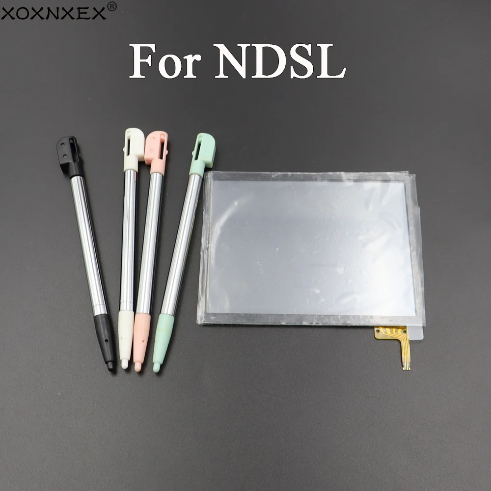 ل NDSL NDS Lite وحدة التحكم استبدال المعادن قابل للسحب ستايلس لوحة شاشة لمس عرض محول الأرقام الزجاج