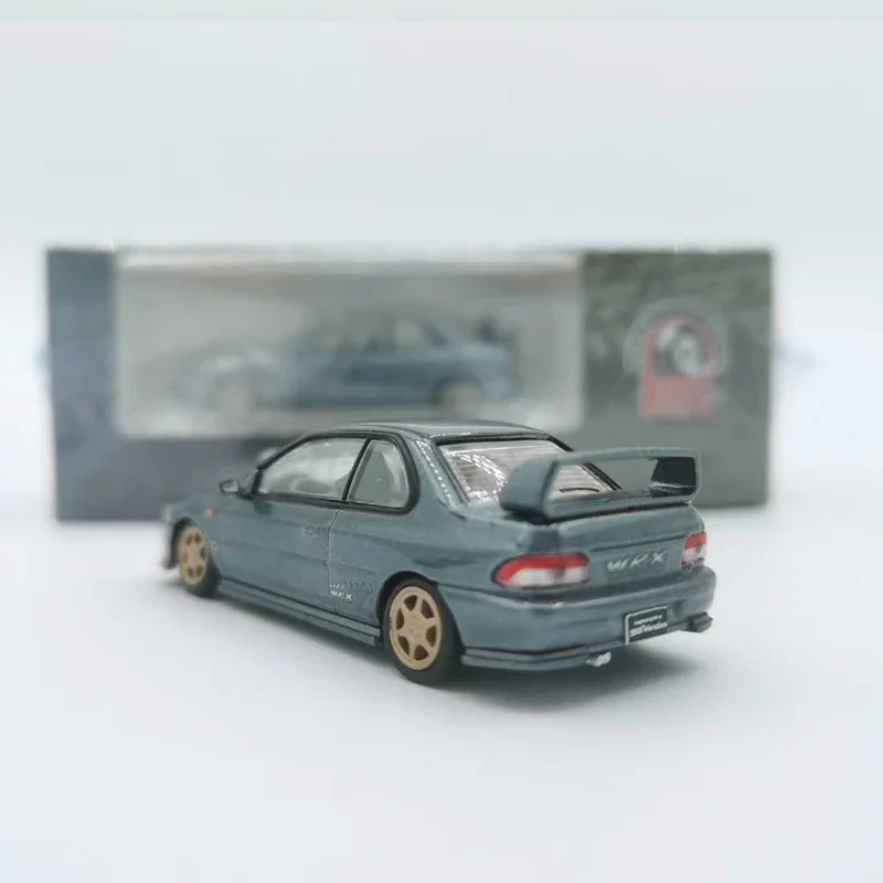 سبيكة نموذج مصبوب سيارة ، سيارة Impreza WRX نوع R 3 ، 4-6 ، ملحقات دولفين رمادي ، 1:64