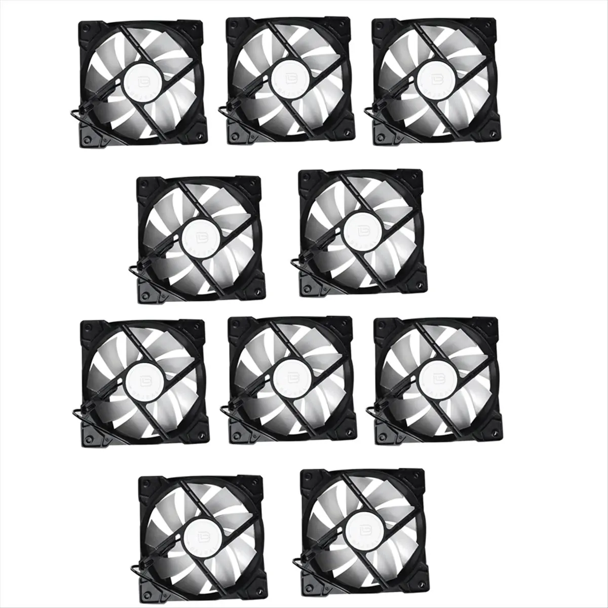 A26Z 12cm Chassis Cooling Fan 4P Interface Chassis Fan Computer Chassis Cooling Colorful Lights Mute Multi-Function Fan,10 Set