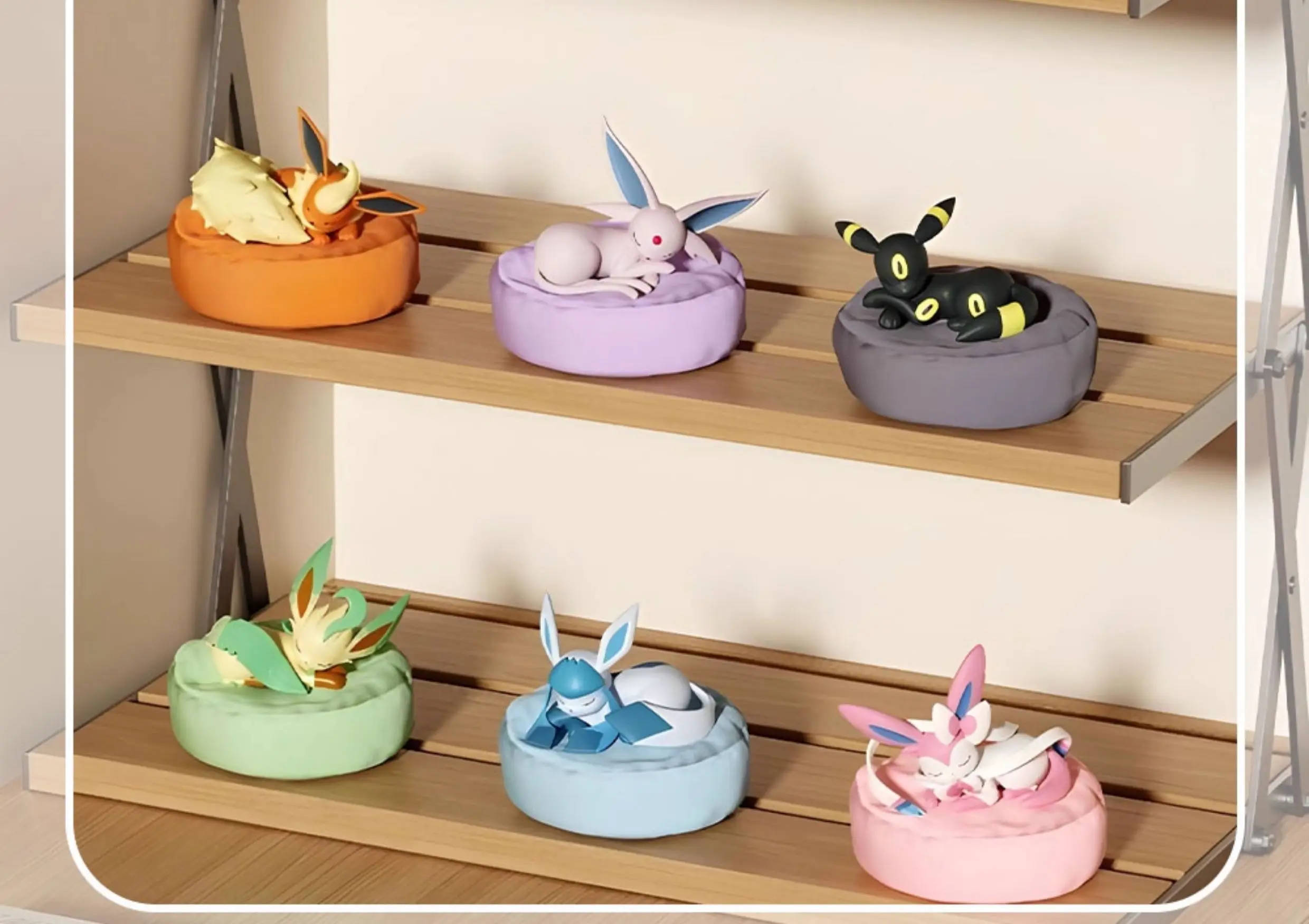 

Hot Pokemon Eevee Evolutions Sleeping Pose Series Blind Box Sylveon Vaporeon Flareon Jolteon Figure Collectible Toy Kids Gift
