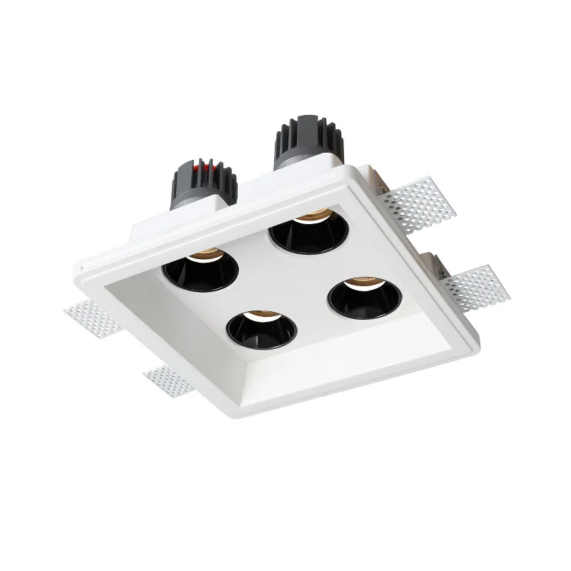 Embedded deep cup anti-glare gypsum borderless living room ceiling spotlight household