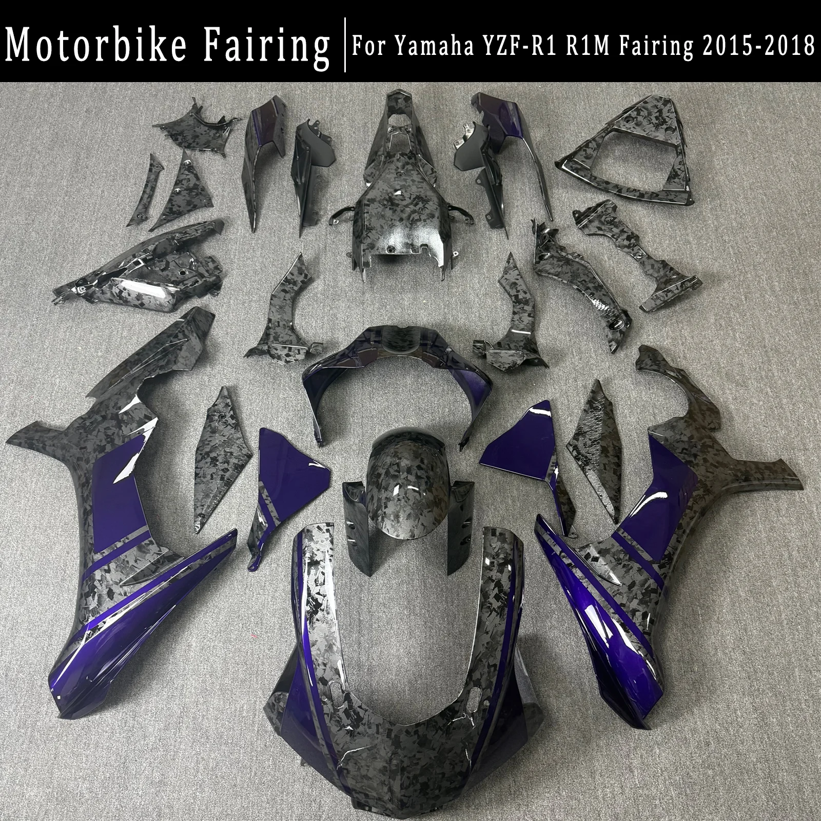 For Yamaha YZF-R1, YZF-1000, YZF R1, R 1, and YZFR1 models 2015-2019 model years Brand-new motorcycle fairing in purple.