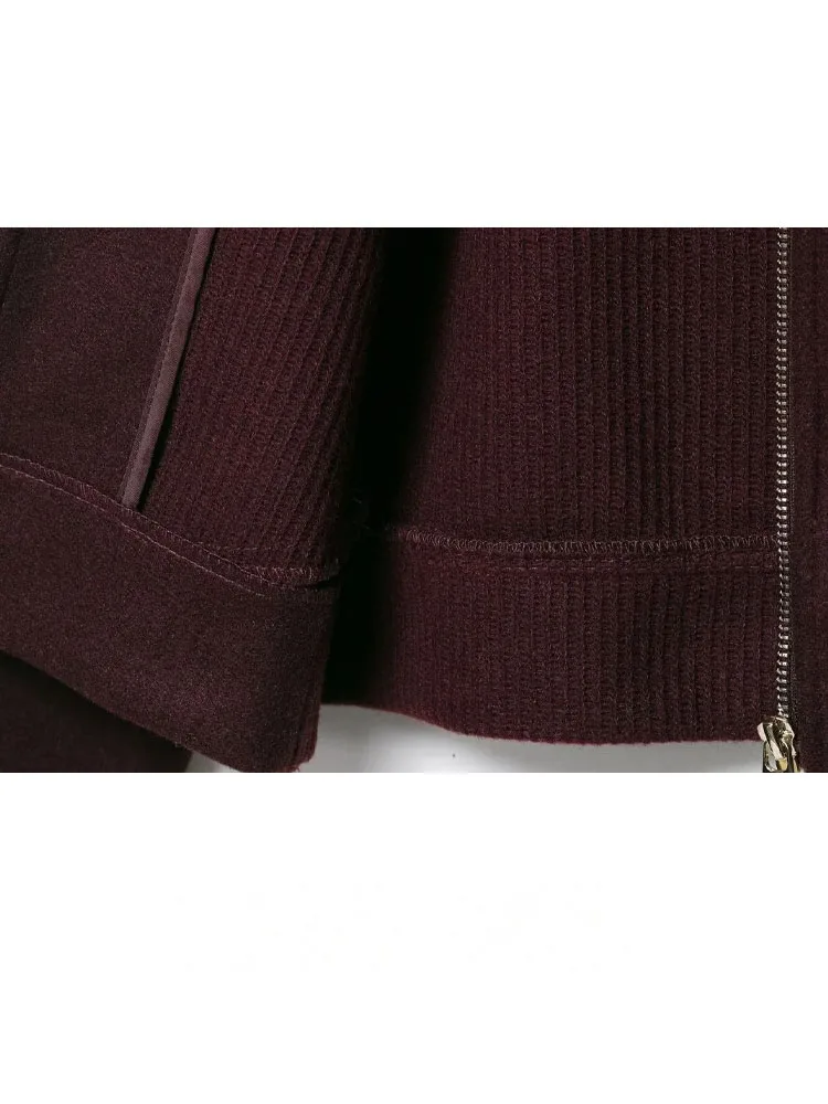 HH Vrouwen 2025, Nieuwe Mode Veelzijdige Ronde Hals Korte Jas Vrouwelijke Temperament High Street Casual Rits Lange Mouw Jas