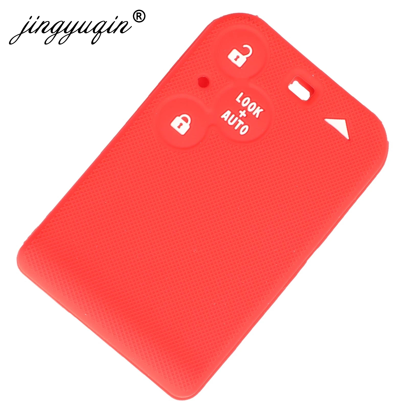 jingyuqin Silicone Key Case 3 Buttons Fob Card Case Remote For Renault Espace Laguna Rubber Smart Key Cover Protector Holder