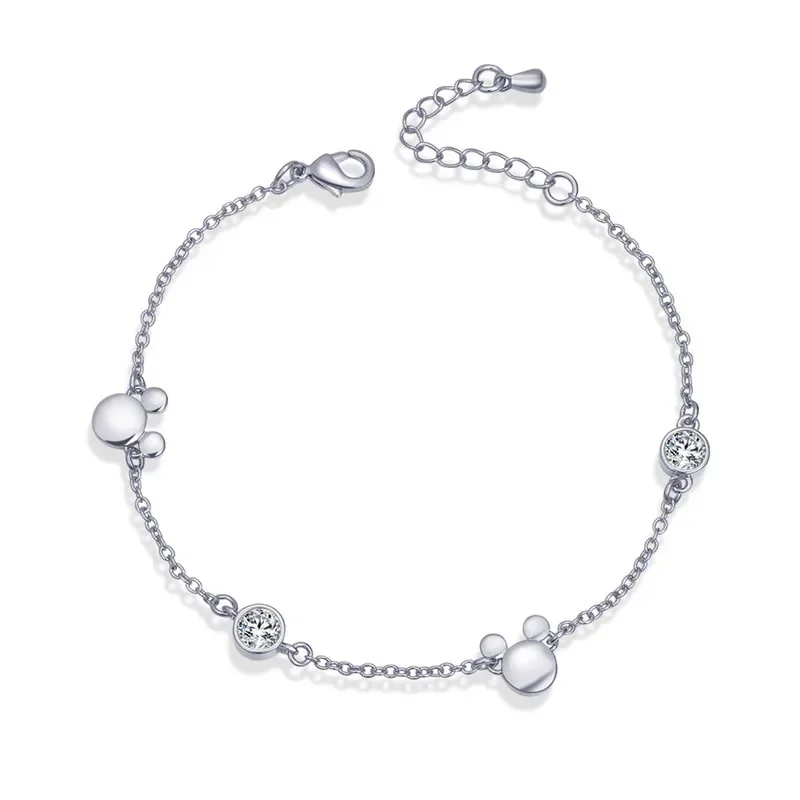 Fashion Disney Anime Figure Mickey Mouse Bracelets for Girls Jewelry Cartoon Mickey Minnie Bracelet Kids Birthday Gift view 2