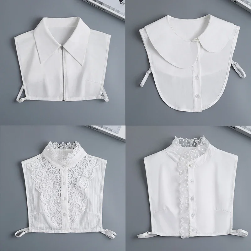 Elegant Shirt Lapel Fake Collar Female Detachable Shirt False Collar for Women Blouse Sweater Lapel Top Deccorative