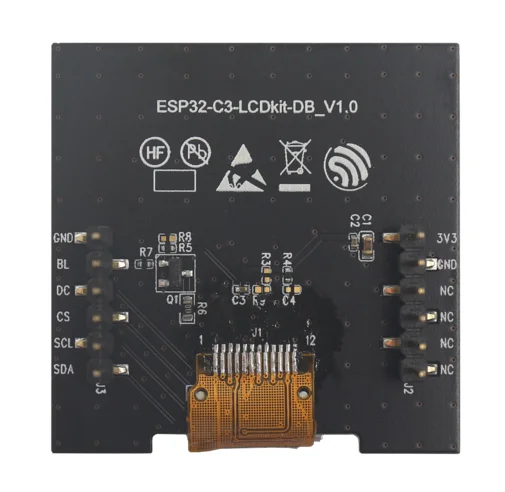 ESP32-C3-LCDkit Development Board 1.28-inch SPI LCD screen Audio playback IR wireless control GUI function Test Evaluation Board