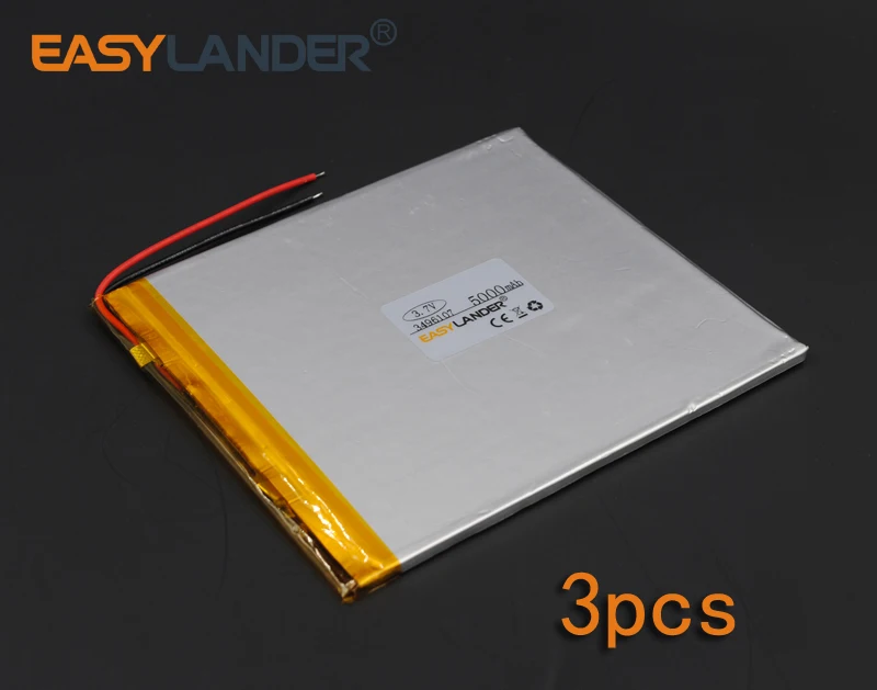 

3pcs/Lot 3.7V 5000mAh 3496107 Rechargeable li Polymer Li-ion Battery For Bluetooth Notebook Tablet PC electronics safety lamp