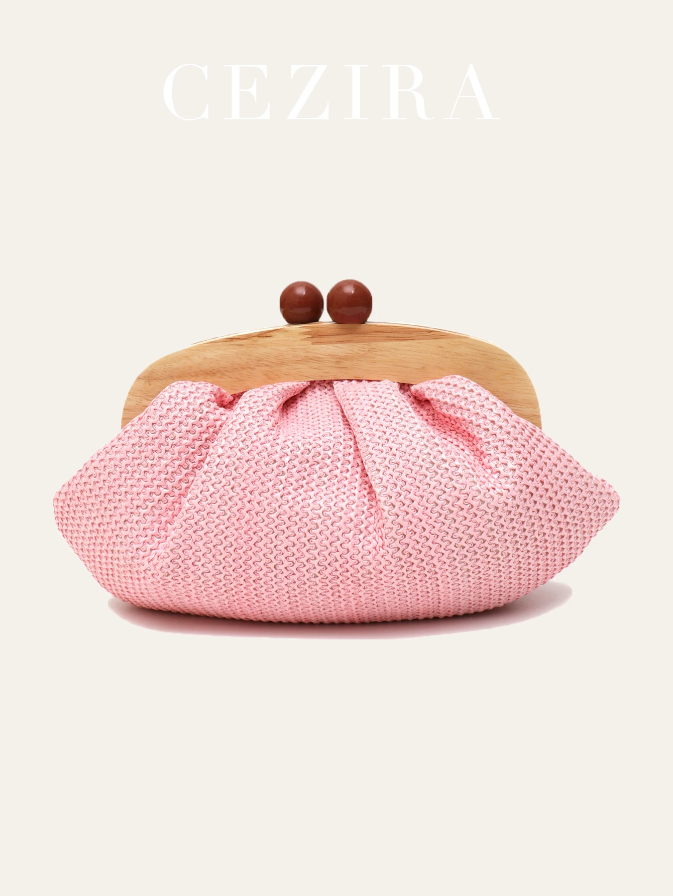 CR Damen Casual Stroh Handgefertigte Gewebte Clutch-Tasche Modetrend Strandhandtasche Lange Kette Umhängetasche Reise Alltagstasche – Detail 6