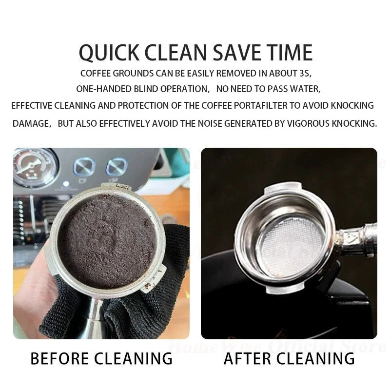 LX 자동 58mm 커피 포터필터 클리너 전동 클리너 (54/58.3/58.5mm 포터필터용) 스테인리스 스틸 상업용