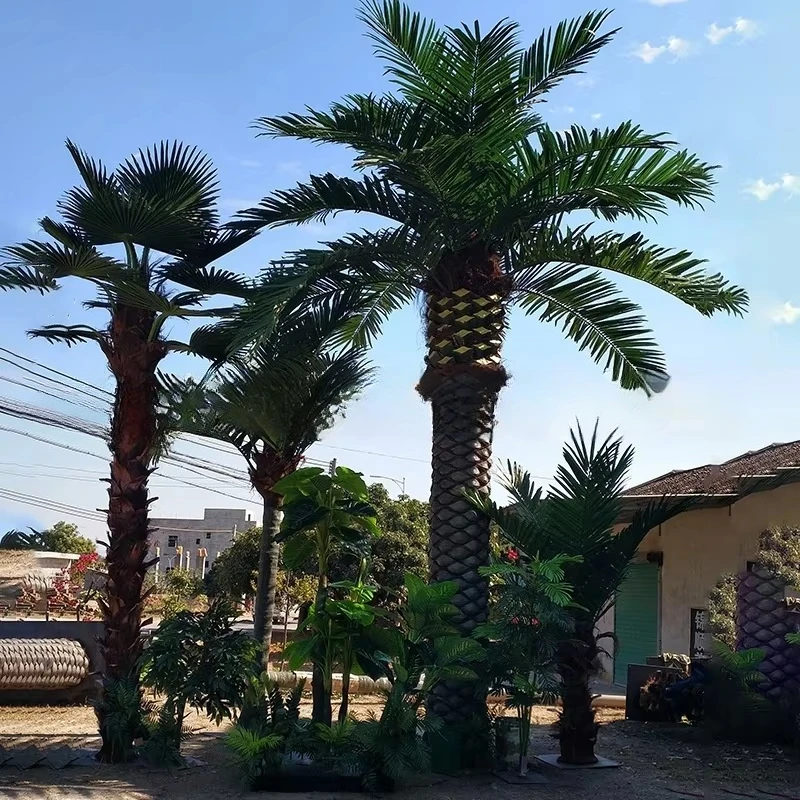 #￥Jumei Large-Scale Outdoor Eco-friendly Plastic Artificial Plant Green Tree Sunflower Banana Tree 3-12m Long-Lasting Home Hotel