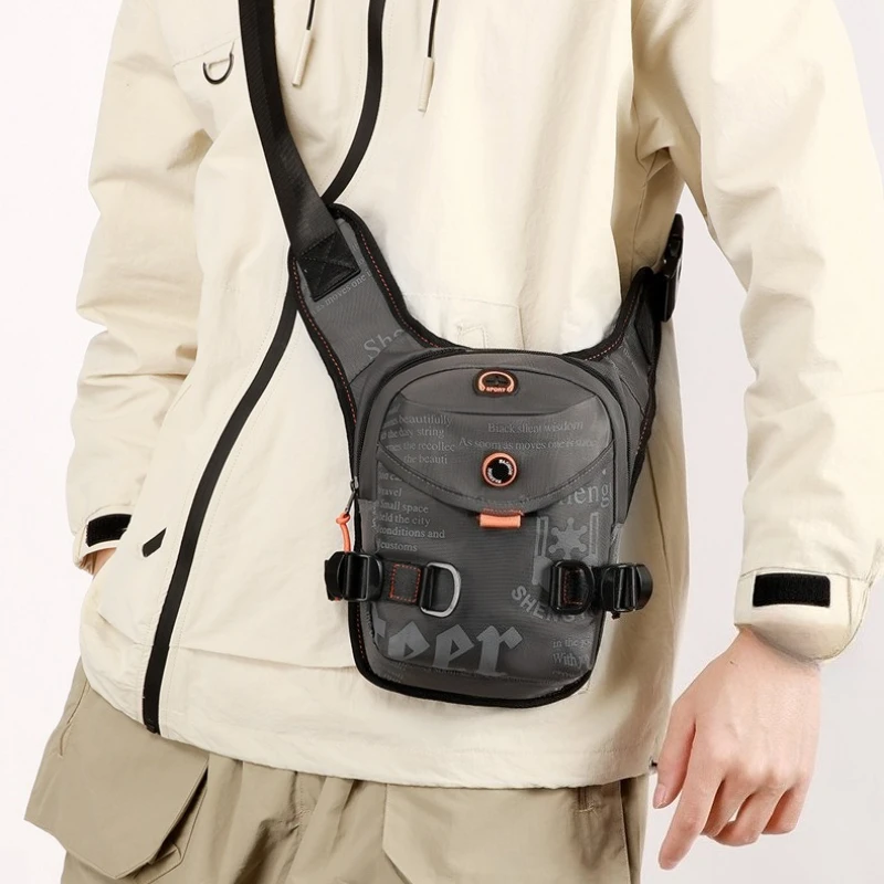 Neue Tarnfarbene Tasche für Männer und Frauen Wasserabweisende Oxford-Oberschenkeltasche Multifunktionale Taktische Umhängetasche Outdoor Wasserabweisend – Detail 15