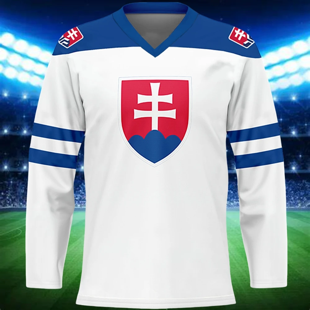 

New Arrivals 2025 Unisex National Players Home Czechoslovakia 3D Print Hockey Jersey Crew Neck Long Sleeve T-Shirt Adults KIDs