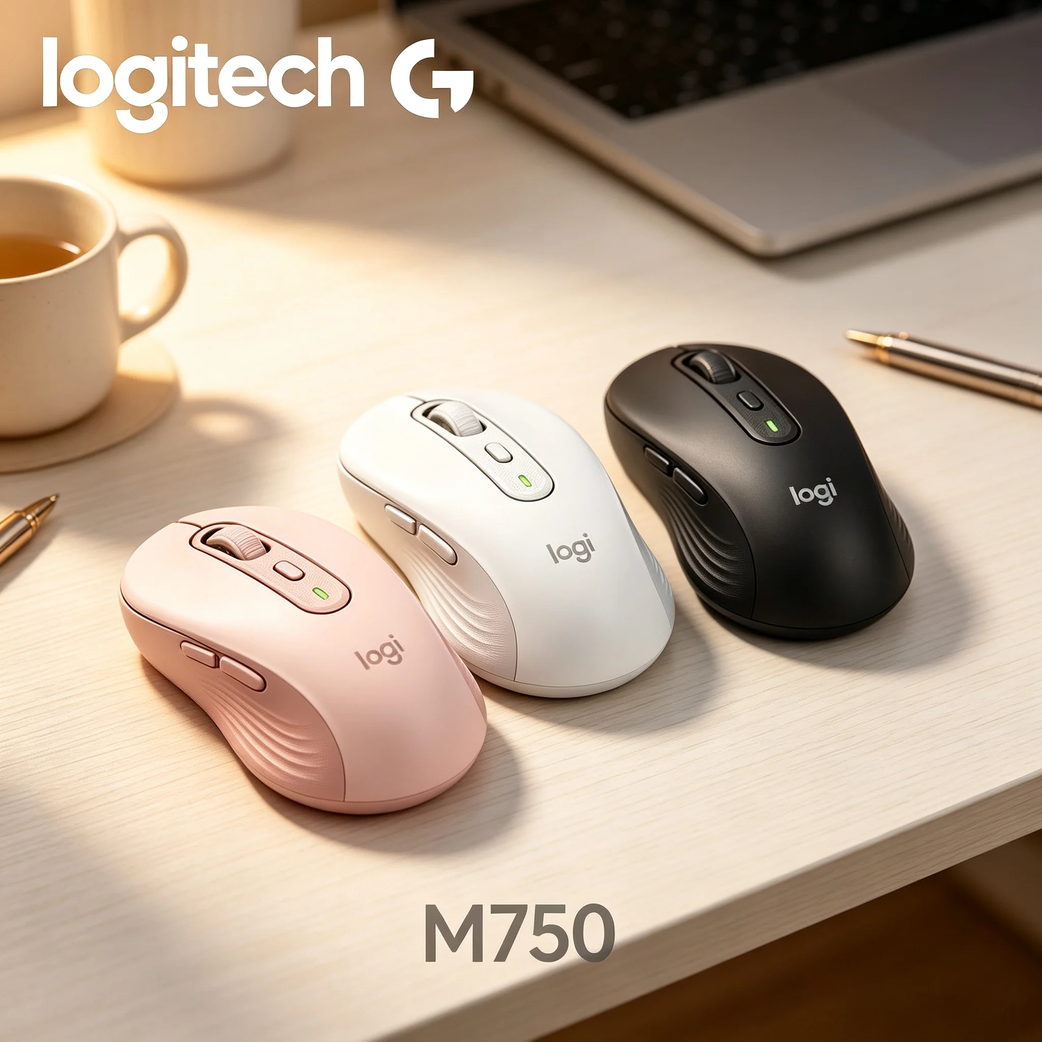 Logitech M750 Light‑Ergonomic Wireless Mice Reduce Hand Burden For Long CS Game Playload And Heavy Contract Office Work Volume