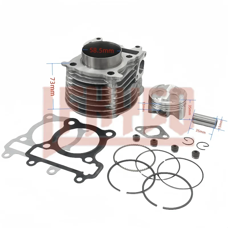 Motorcycle 58.5mm Cylinder Kit 155CC Bore Motor for Yamaha BWS125 ZUMA BWS 125 YW125 To BWS150 CYGNUS-X /-SR /-FI 4V Motoblock