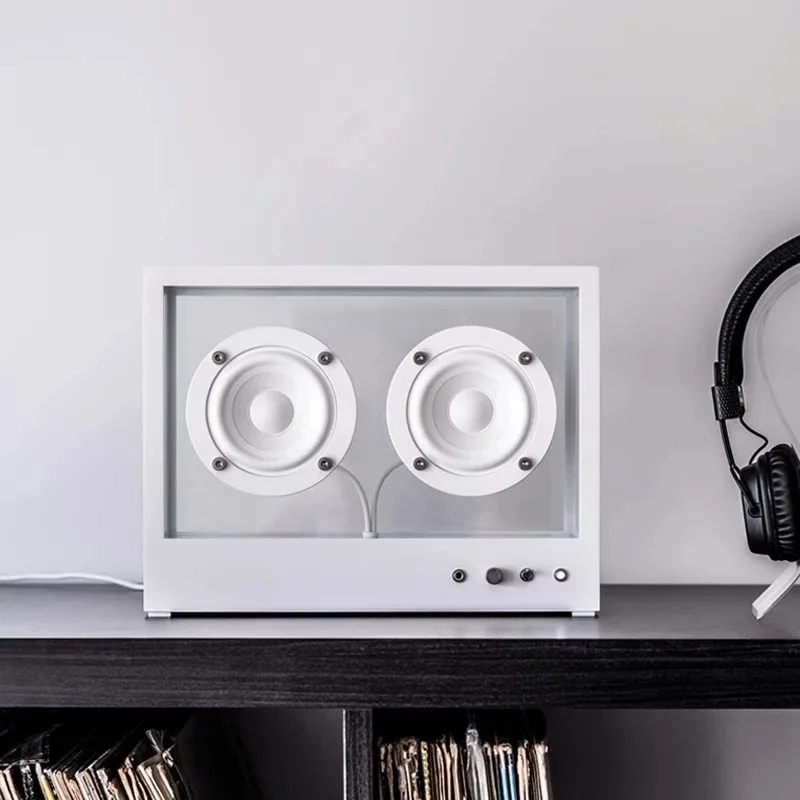 【Popular】Transparent Bluetooth Audio Speaker Subwoofer Portable Wireless Stereo Speaker High Val ue Holiday Gift
