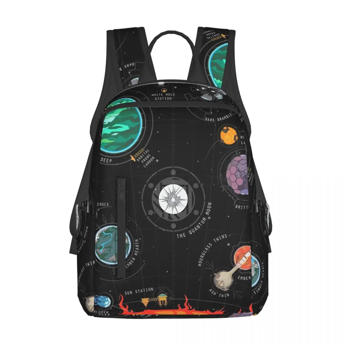 Outer Wilds System Backpack Daypack Large Capacity Children BookBag School Bag Shoulder Bags for Men Women