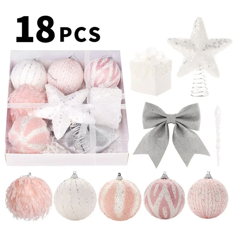 18PCS Christmas Ball Ornaments Tree Decorations For Holiday Wedding Party Christmas Home Decoration Products