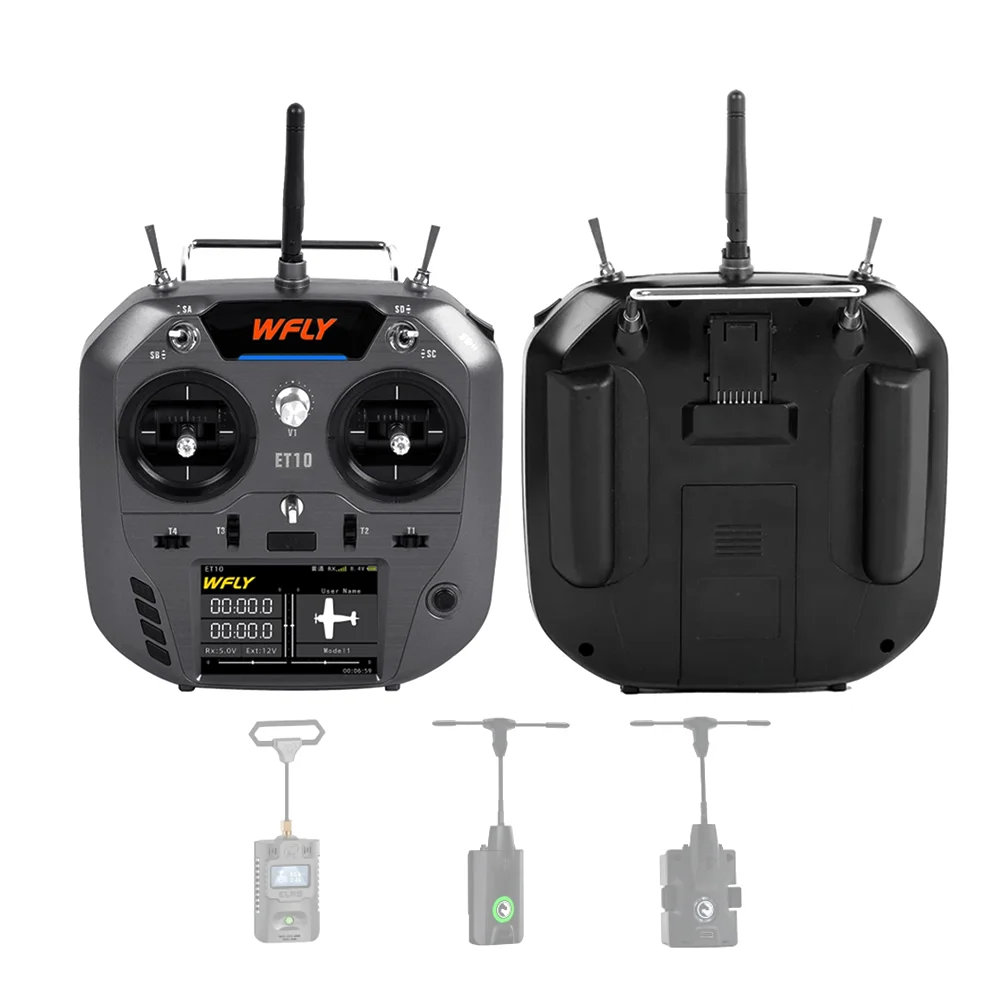 WFLY ET10 Transmitter 10CH 2.4GHz Radio Nano or Micro Interface Support CRSF ELRS TBS