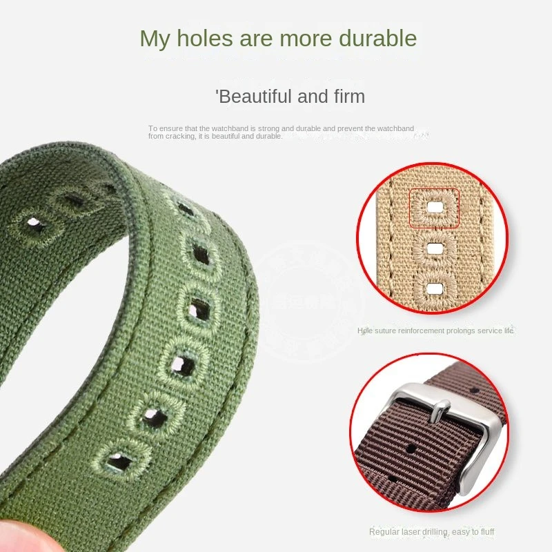 18mm nylon canvas strap For Casio AE1200 A158 A159W-N1 A158WA A168 AE-1200 AQ-150W  W-218H SGW300/400 Bracelet Sports Watchband